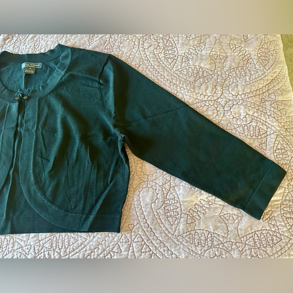 Jessica Howard black bolero shrug, XL - Picture 3 of 11
